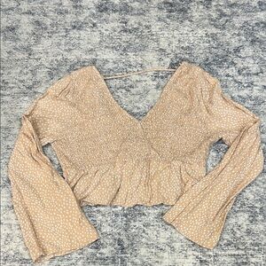 URBAN Romantics Beige Polka Dot Blouse